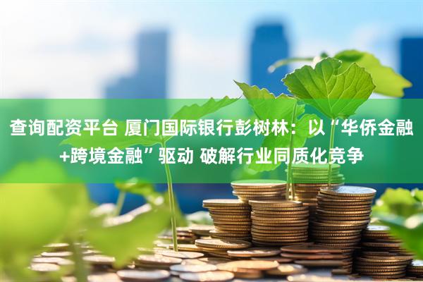查询配资平台 厦门国际银行彭树林：以“华侨金融+跨境金融”驱动 破解行业同质化竞争